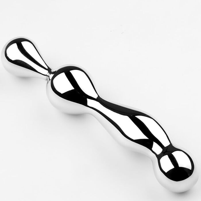Анальний стимулятор SMGKB з нержавіючої сталі - подвійний дилда для жінок, чоловіків та пар. Стимулятор G-точки, анальні кулі. Інтимні іграшки для дорослих