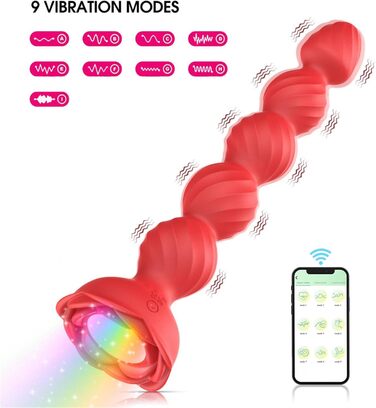 Вібратор для анусу з пультом керування, анальний вібратор для жінок та пар, масажер простати, силікон, чорний