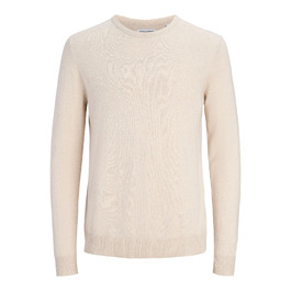 Чоловічий в'язаний светр Jack & Jones Jjeemil Knit Crew Neck Noos, колір Oatmeal (вівсяний)