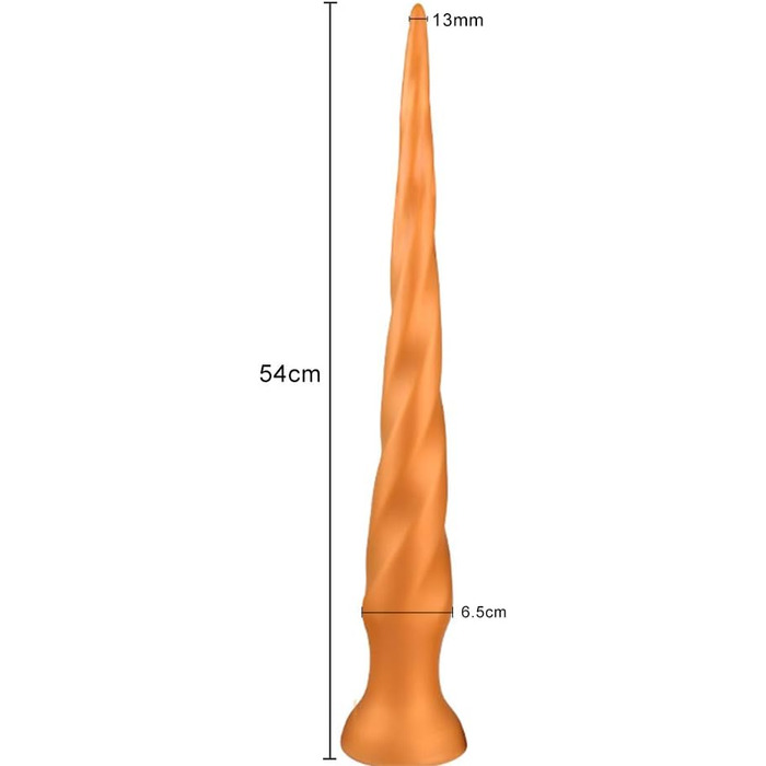 Анальний плаг Roluck для чоловіків, 54 см, з м'якого силікону, з присоском для масажу простати та анального оргазму