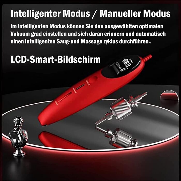 Електричний масажер для клітора та вагіни, вакуумний стимулятор, USB, чорний