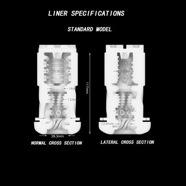 Електричний мастурбатор для чоловіків з 8 рівнями телескопічності та 5 режимами вібрації - ABS+PC+Гума+TPE