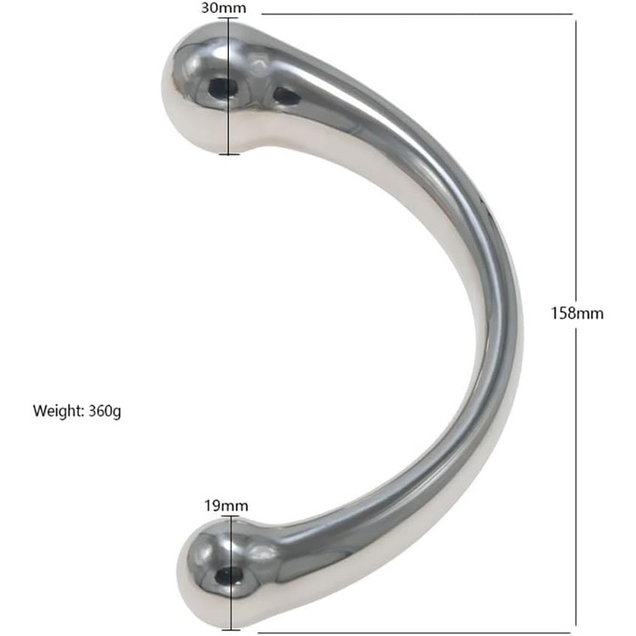 Анальний масажер Jomyu з нержавіючої сталі з подвійним наконечником для масажу простати (G-точка) - BDSM іграшка для чоловіків та жінок
