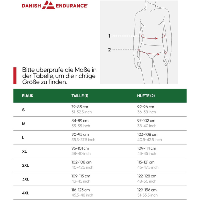 Слип чоловічий DANISH ENDURANCE 6 шт. з бамбука, чорний XXL | М'який, з еластичностью, без етикетки