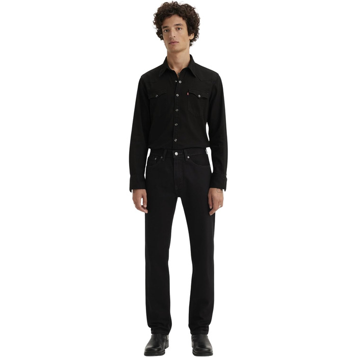 Чоловічі джинси Levi's 505 Regular Fit чорного кольору, розмір 34W/32L