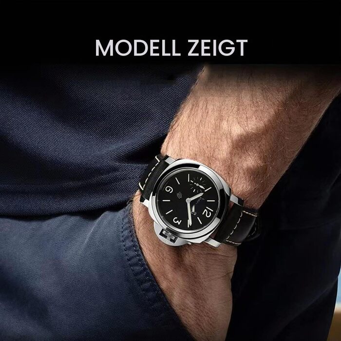 Шкіряний ремінець для годинника Panerai Luminor 44 Vintage Military, 26 мм, чорний