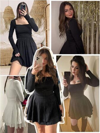 Сукня Daen Kleider з квадратним вирізом: елегантна вечірня, коктейльна, облягаюча, на будь-яку фігуру (чорна, S)