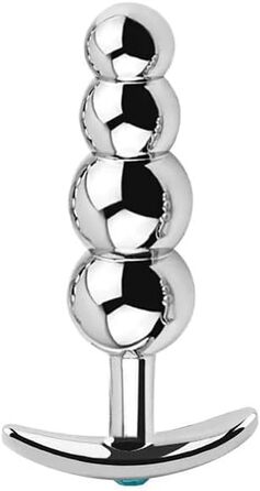 Анальні іграшки для дорослих: набір металевих плагінів з перлами (3 та 4 кулі)