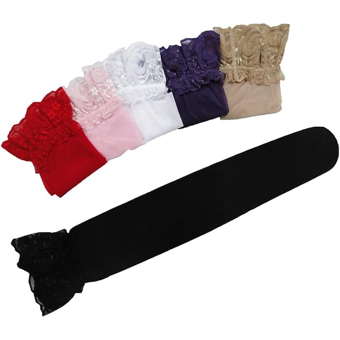 Сексуальні мереживні панчохи Overknee для жінок (фіолетовий, чорний)