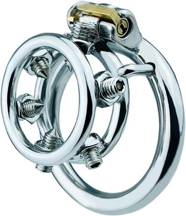 Сталевий кільцевий роздільник яєчок (Doul) з шипами для чоловіків. Кольце для яєчок, розтягувач яєчок, CBT, Бондеж, інтимні іграшки. Діаметр 45 мм