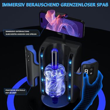 Електричний мастурбатор з двома ручками для чоловіків - 9 режимів, Solo Taschenmuschi Sex Spielzeug