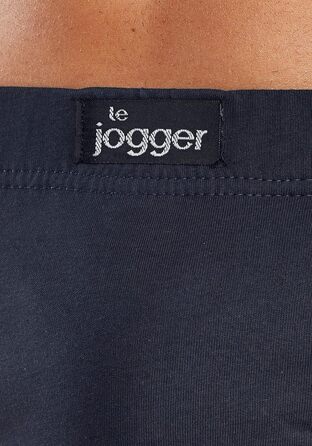 Спортивні чоловічі труси-сліпи Le Jogger з контрастними вставками, комфортні, розмір L, колір морський / кольорові вставки