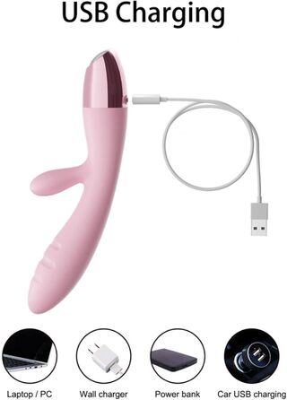Вібратор Rabbit Silikon для G-точки, 10 режимів. Іграшка для дорослих, рожевий