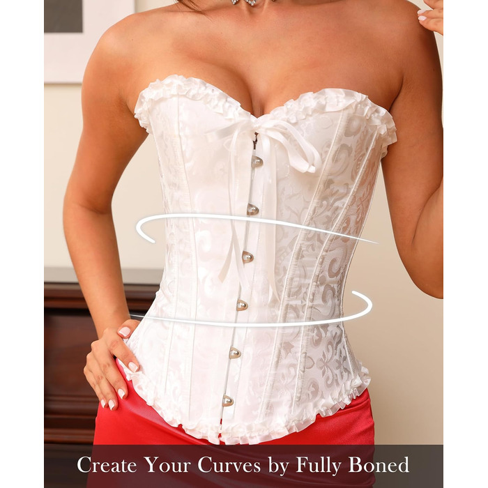 Корсет для жінок - бюстєль-корсет, топ, повна грудь, корсаж, шнурівка, талія, спідня білизна, чорний, розмір S