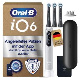Електрична зубна щітка Oral-B iO Series 6 Grey Opal, 5 режимів чищення, набір з 3 насадок для делікатного очищення та дорожнім футляром