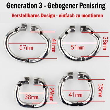 Металевий кайдан для статевого члена з нержавіючої сталі, 57 мм, срібний. Кайдан для статевого члена, пристрій для контролю, сексуальні іграшки для чоловіків.