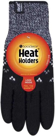 Жіночі терморукавички Heat Holders для зими, утеплені зимові рукавички (розмір M-L, колір чорний Trondheim)