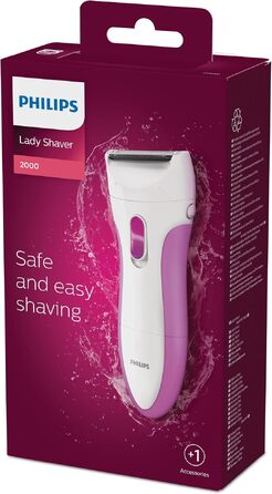 Електричний жіночий епілятор Philips Ladyshave Wet & Dry HP6341/00 для ніг, пахв та бікіні, вологостійкий