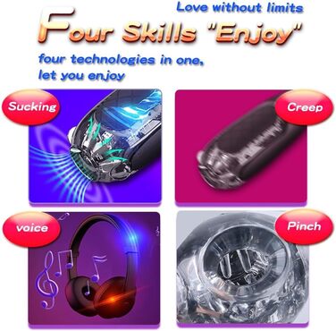 Автоматичний секс-іграшка для чоловіків ZWBHSH з 4 режимами всмоктування та 10 вібраціями. Масажер пеніса, реалістична вагіна, Blowjob.