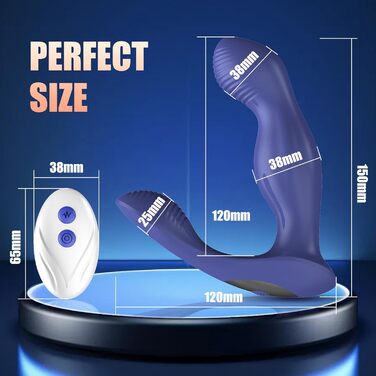 Анавібратор для чоловіків та пар: масажер простати з пультом, анальний дildo з 9 режимами вібрації та ротації, секс-іграшка XXL
