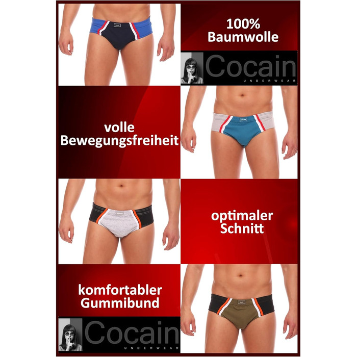 Спортивні труси чоловічі без шва, 6 шт. з 100% бавовни, розміри M-7XL, різні кольори