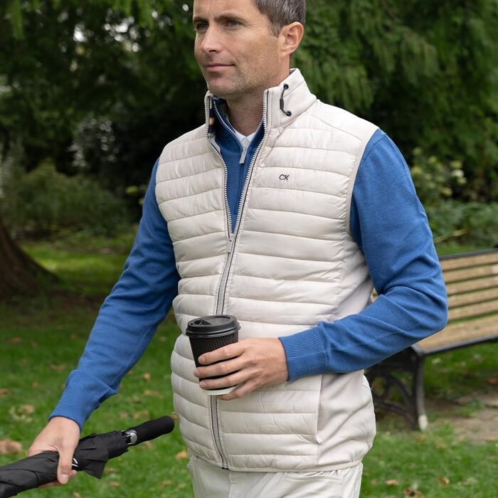 Чоловічий гібридний утеплений жилет Cavin Kein Bodywarmer, розмір 5XL, сріблясто-чорний