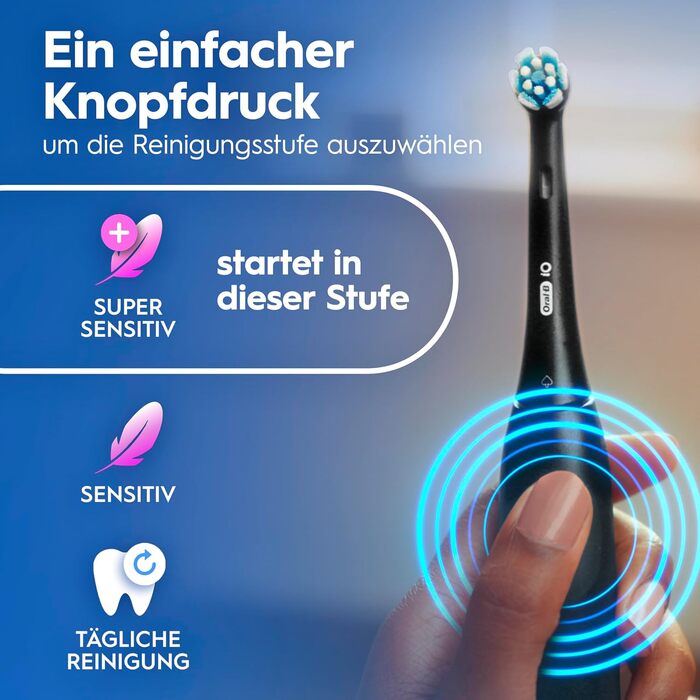 Електрична зубна щітка Oral-B iO Series 2 Night Black: 3 режими чищення, насадка та дорожній футляр