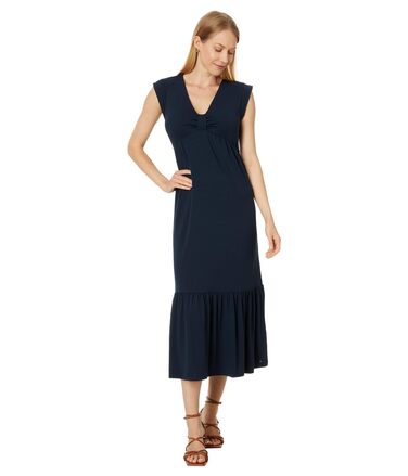 Сукня смугаста жіноча Tommy Hilfiger міді, 4 шт. Sky Captain/Ебен (S)