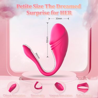 Вібратор для жінок з додатком Bluetooth, 9 режимів вібрації, секс-іграшка для пар - преміум якість