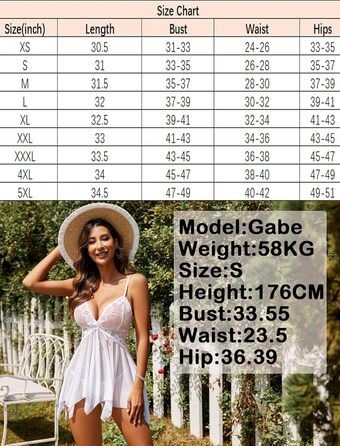 Нічна сорочка Avidlove для жінок, мереживна піжама babydoll, великий розмір, біла