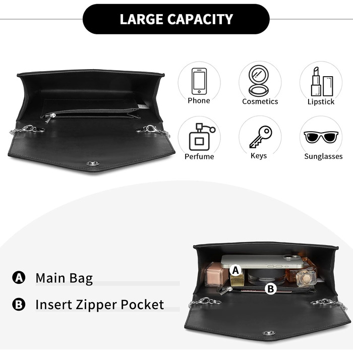 Жіночий вечірній клатч Miss Lulu з велюрової шкіри з діамантовим декором та ланцюжком для весіль та вечірок, сумка крос-боді