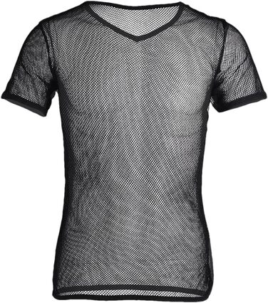 Чоловіча сітчаста футболка з прозорою тканиною для нічного клубу, клубний одяг, прозора майка-топ, футболка 'рибача сітка'