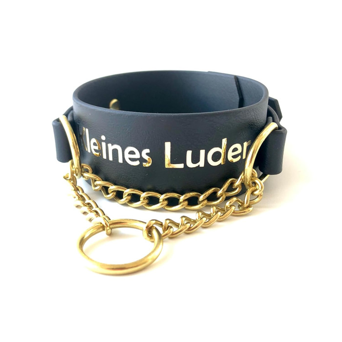 Нашийник з замком, BDSM нашийник з персональним написом, власність, Cum Slut, Bitch, нашийники Biothane BDSM