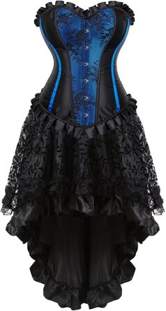 Жіноче плаття-корсет Jutrisujo, корсетне плаття, готичний стиль, синій колір