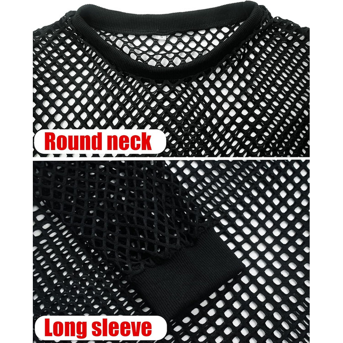 Чоловіча сітчаста сорочка/сітка, блискуче прозоре т-подібне мереживне сорочко з короткими рукавами, клубний стиль, літня мереживна кофта - XS-3XL, чорний S