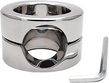 Сталевий натягувач яєчок, кільце для яєчок SeLgurFos, кільце для яєчок, кільце для статевого члена, еротичні іграшки для чоловіків (подвійний шар)