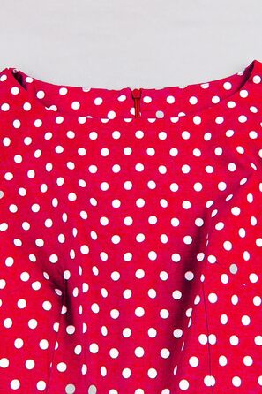 Сукня Rockabilly 50-х років AXOE для жінок, бавовна, з поясом (XL, червона в горошок)