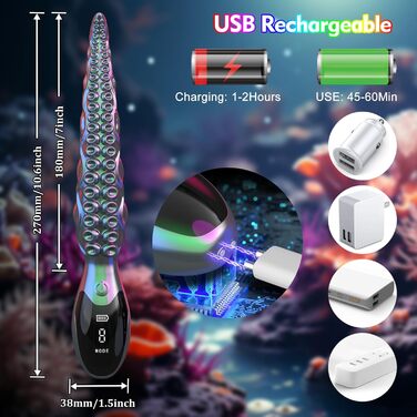 Вібратор для жінок з G-точкою, 9 режимів вібрації та LCD-дисплеєм, комплект