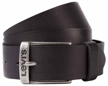 Чоловічий шкіряний ремінь Levi's New Duncan, чорний, розмір 100