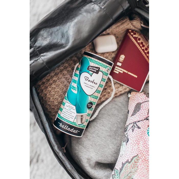 Вібратор для жінок Belladot Barbro Rabbit - блакитний, для клітора та G-точки, 7 режимів, для подвійного задоволення