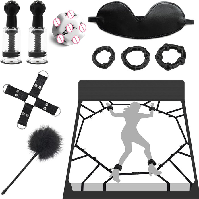 Набір для БДСМ з наручниками, фетиш-іграшки для дорослих, комплект для сексуальних ігор (2023)