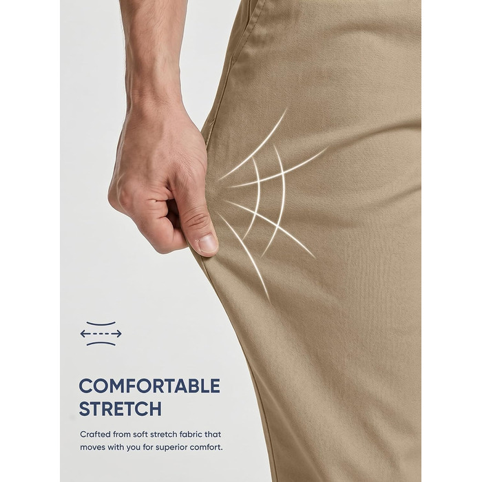 Чоловічі джинси Baggy JMIERR Y2K з ефектом stretch, широкі денімові штани (L, Khaki)