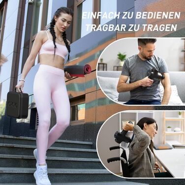 Перкусійний масажер OPOVE M3 Pro 2 Massage Gun з LED-дисплеєм, 2500 об/хв, для зняття м'язового болю, чорний