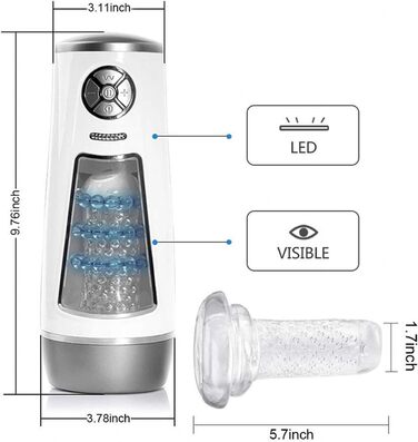 Масажер для чоловіків з 10 режимами вібрації. Автоматичний масажер для чоловіків. Інтимні іграшки для чоловіків