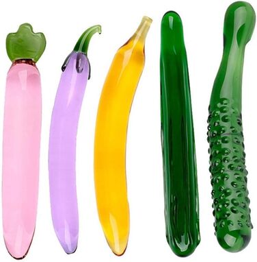 Набір з 5 скляних дildo для стимуляції G-точки, аналне використання, водонепроникні іграшки для дорослих