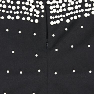 Жіночий ромпер з стразами Nagfar - сексуальний комбінезон для вечірнього виходу, коктейльної вечірки, клубу (D53 Schwarz, XL)