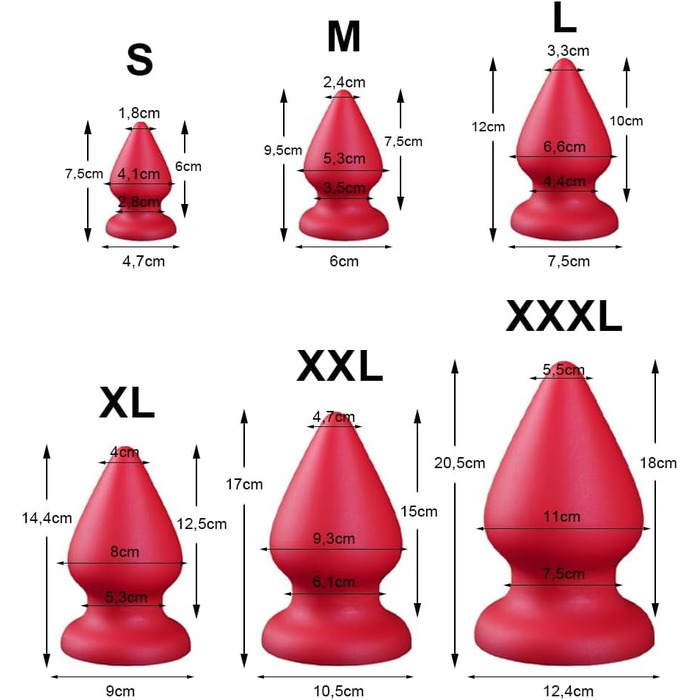 Анальний пробка з силікону NAIXBTY: м'яка дилатація, масаж G-точки та простати. Іграшка для анального сексу з присоскою, для жінок та чоловіків, XXL+