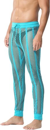 Чоловічі прозорі штани FEOYA з сітки: легкі, сексуальні, для спорту та дому (зелені, розмір L)