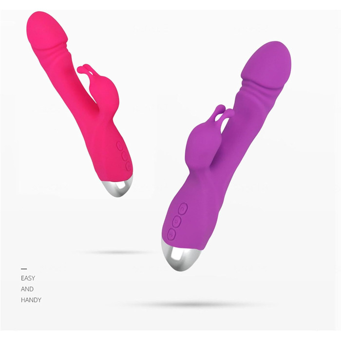 Вібратор Rabbit для G-точки - 10 режимів, тихий та потужний, для пар, RoseRed