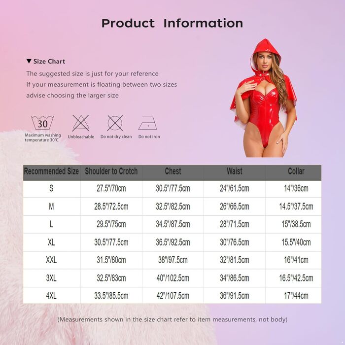 Латексний боді з капюшоном та лакованим шкіряним покриттям для жінок, готичний костюм, чорний, XL